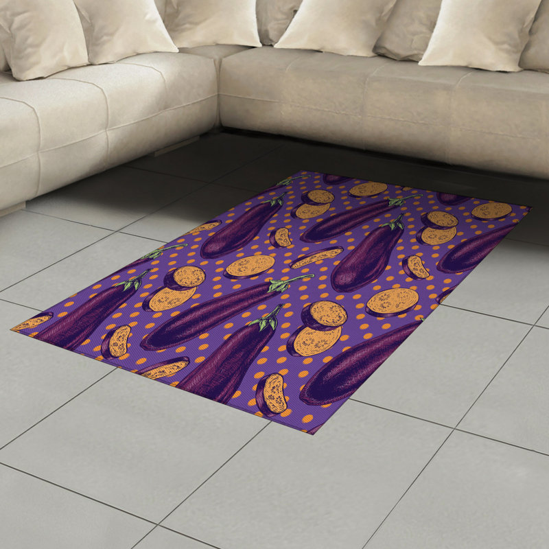 East Urban Home Eggplant Purple Area Rug Wayfair